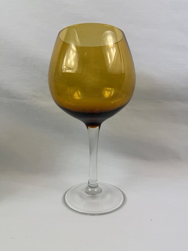 Amber wine glass tall - glass,